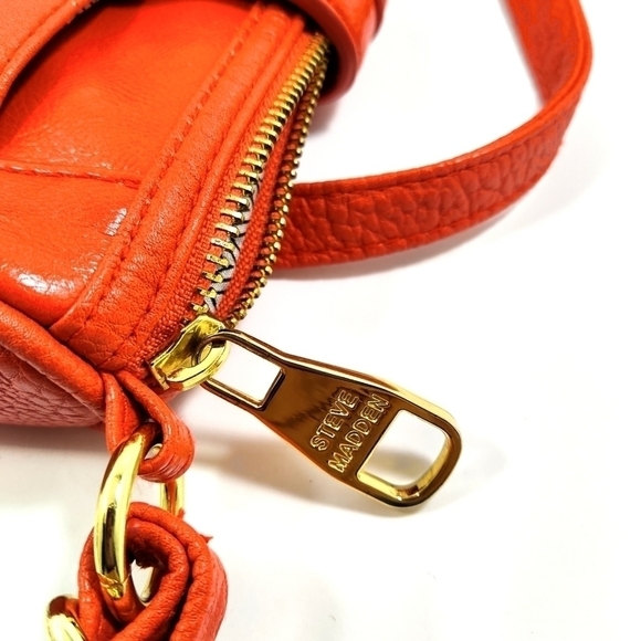 Vibrant Red Faux Leather Crossbody Bag with Buckle Detail – Everyday Shoulder Pu - Picture 5 of 6